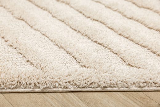 Dywan Berber 9754 Ivory Kość Słoniowa Krem Pólkola 3D z frędzlami