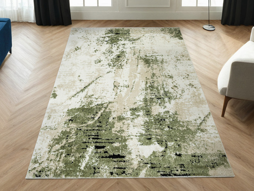 Dywan Bosa K437A cream/green Kremowy Zielony Abstrakcja