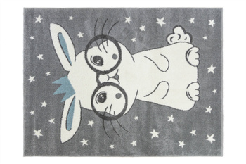 Dywan Dziecięcy Lima 9377C l.grey/blue Szary Krem Króliczek w Okularach