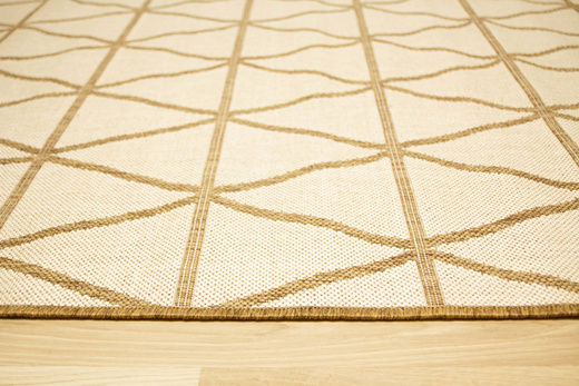 Dywan Płasko Tkany Natura PT 1994/10 Romby Trójkąty Beż