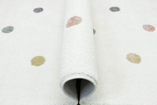 Dywan Dziecięcy Lima C275A cream/lila Krem Kropki