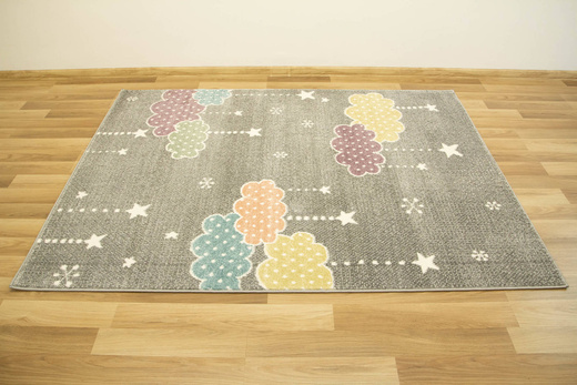 Dywan Lima B069A l.grey/cream Chmurki Gwiazdki