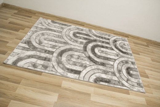 Dywan Felix 9303A grey Lśniący Marmur Szary SrebrnyPółkola