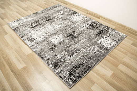 Dywan Victoria B876A d.grey/l.grey Abstrakcyjny Przecierany Szary Czarny Krem Tynk