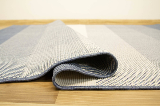 Dywan Dwustronny Sznurkowy Brussels 205248/10310 Ocean Niebieski Krem Pasy Outdoor