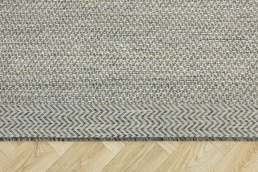 Chodnik Sznurkowy Jeans 19242/P91 Outdoor Beż Grafit Jodełka szerokość 80 cm