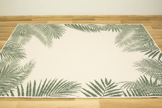 Dywan Dwustronny Sznurkowy Brussels 205183/10520 green liście palmy Outdoor