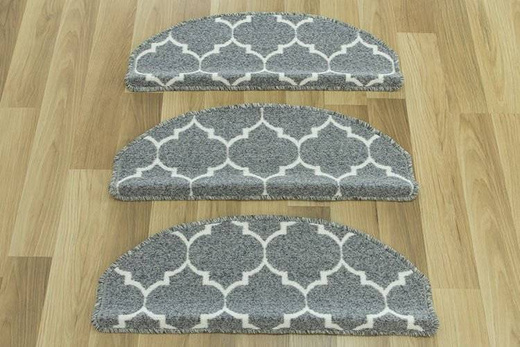 Nakładki półokrągłe clover koniczyna marokańska jasny szary