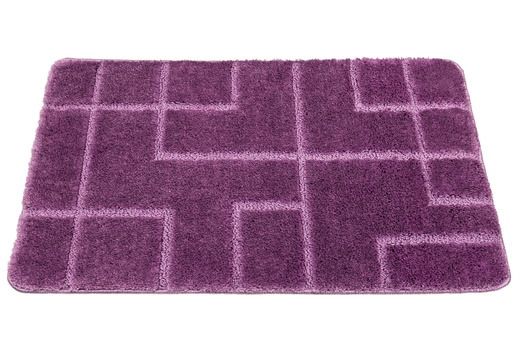 Dywanik Łazienkowy Antypoślizgowy Inez Violet Fioletowy Geometria