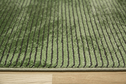 Dywan Teno QP044 Dark Green Paski Przecierany Marmur