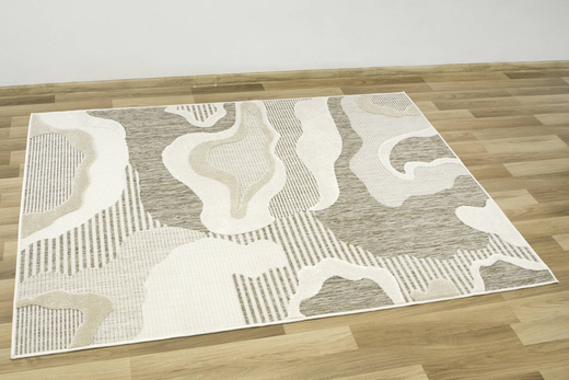 Dywan Sznurkowy Stella D419A beige/white Beż Krem Abstrakcja