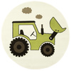 Okrągły Dywan Luna Kids 534457/67935 Krem Limonka Traktor