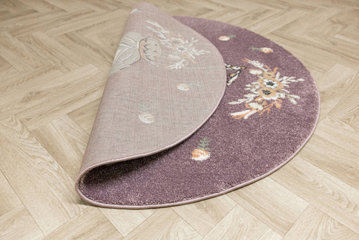 Okrągły Dywan Lima G938A lila/cream Fiolet Krem Baletnica Księżniczka