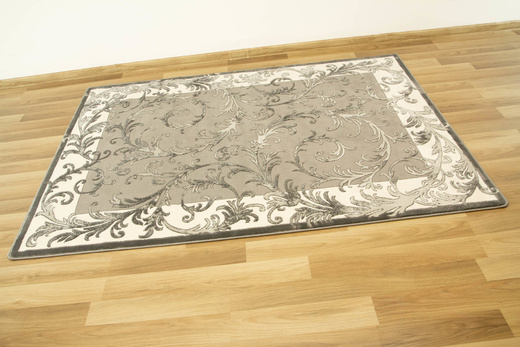 Dywan Galya K4084G grey/grey Szary Krem Srebrny Liście