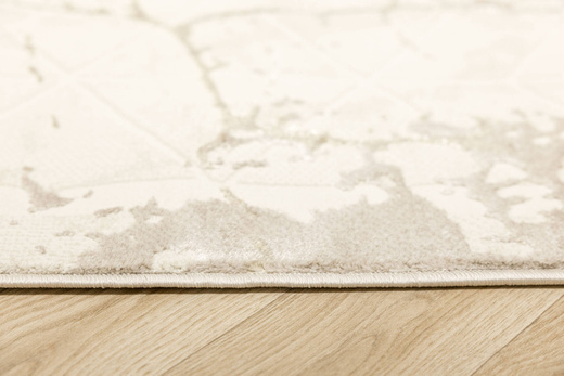 Chodnik Allora Plus B919A cream/cream Marmur Trójkąty Beż Krem Złoto szerokość 120 cm