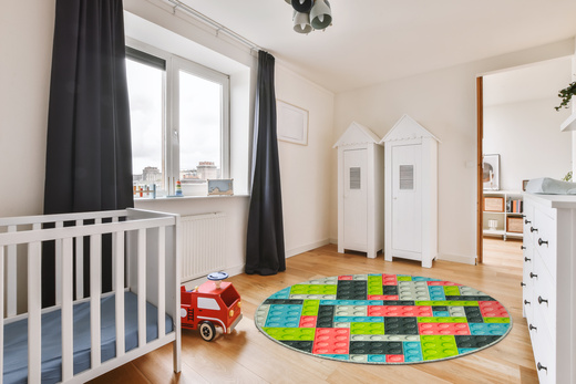 Okrągły Dywan Pastelowe Klocki Koło