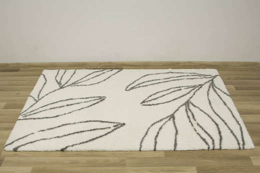 Dywan Shaggy 74303/960 Lille Krem Szary Liście