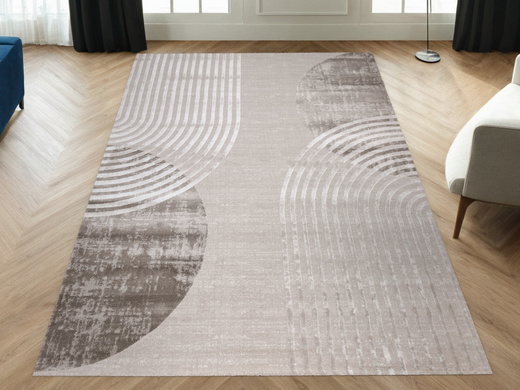 Dywan Nantes Nantes NT209A Beige/Brown Szarobeżowy Półkola