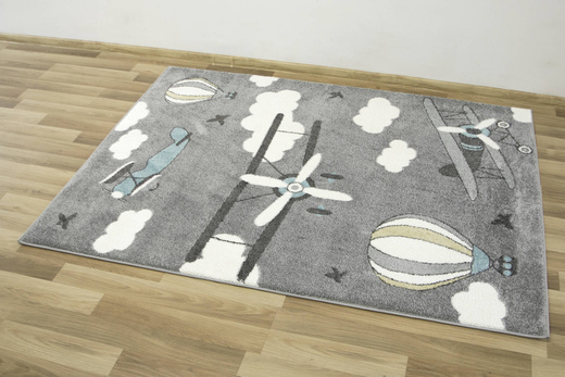 Dywan Lima 9359B l.grey/cream Samoloty Szary Krem