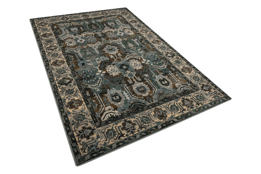 Wełniany Dywan Dywilan Superior Oman Dark Blue Ornament