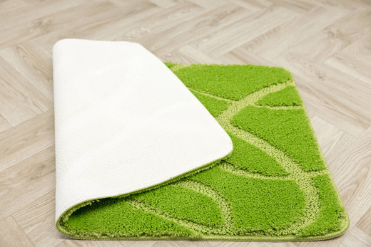 Dywanik Łazienkowy Antypoślizgowy Kobe Light Green Jasny Zielony Linie