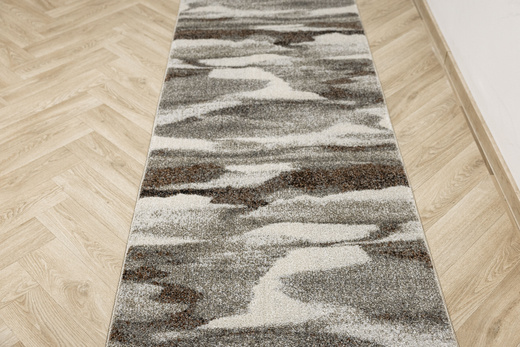 Chodnik N282A l.grey/d.grey Szary Brąz szerokość 80 cm