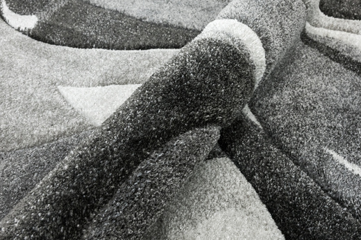 Dywan Kandy N402A m.grey/antraci Fale Abstrakcja Szary Grafit Fryz