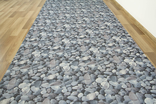 Mata Łazienkowa Softy-tex 910 Niebieskie Kamienie szerokość 130 cm