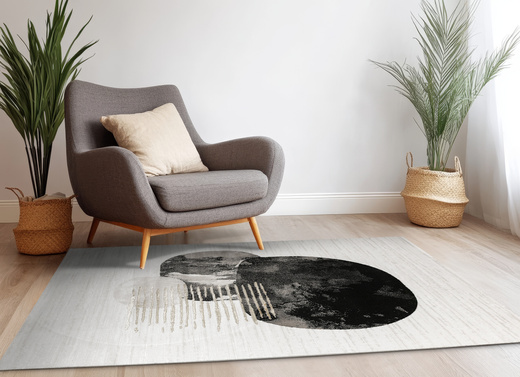 Dywan Kashmir KR107H Black/Vizon Czarny Złoty Abstrakcja