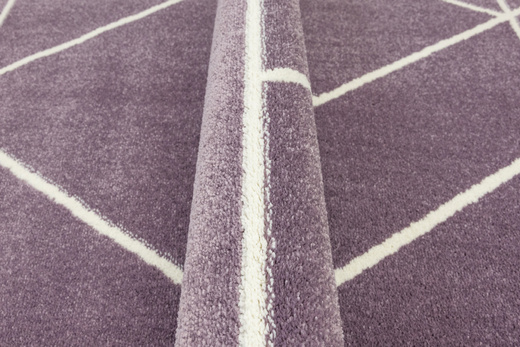 Dywan Dziecięcy Lima C877B lila/cream Fiolet Krem Trójkąty