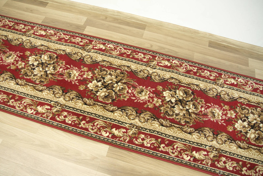 Chodnik Gold 235/22 bordowy szerokość 100 cm