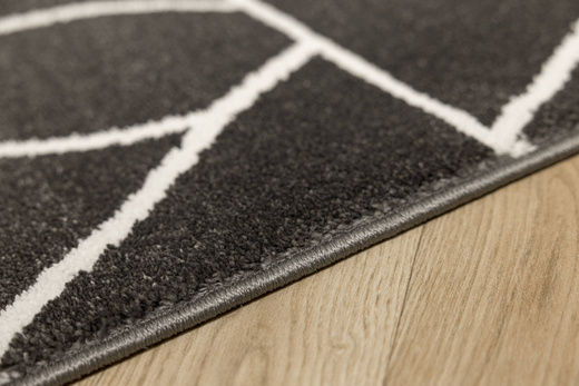 Chodnik Lima C877A Ciemny Szary Krem Trójkąty szerokość 80 cm