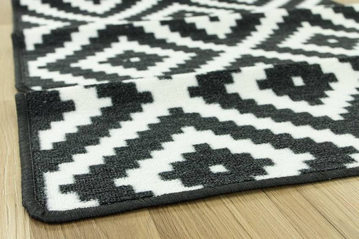 Antypoślizgowe Nakładki prostokątne romby czarny 91