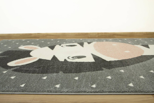 Dywan Dziecięcy Lima C885A l.grey/cream Zebra Róż Krem Szary