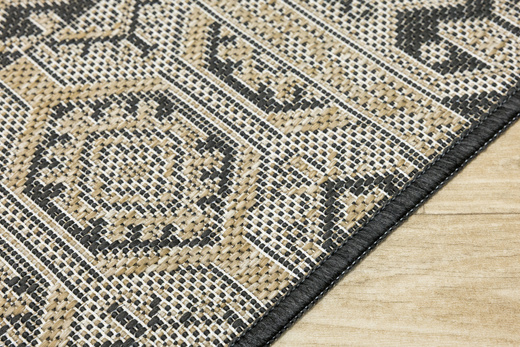Antypoślizgowy Dywan FLEX 19636/P10 Grafit Beż Patchwork