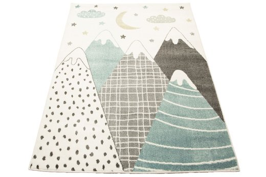 Dywan Dziecięcy Lima G761A cream/blue Góry Krem Turkus
