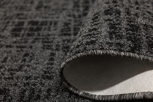 Wykładzina Pętelkowa Traffic 75 Czerń Grafit Kratka Melanż szerokość 4 m