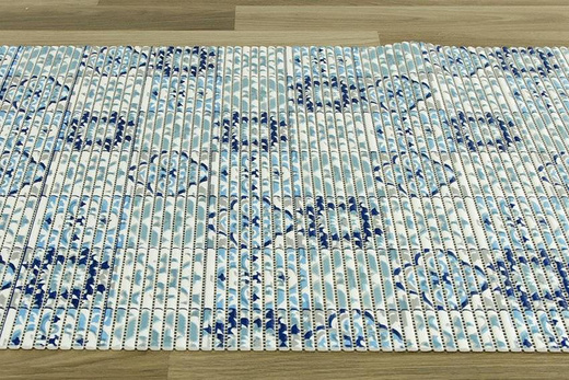 Mata Łazienkowa Softy-tex 828 patchwork niebieski szerokość 65 cm