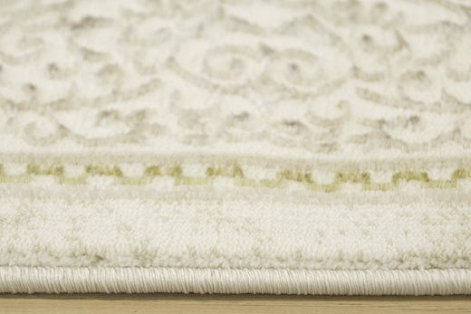 Lśniący Dywan Allora Plus B826A cream/gold Ornament Beż Krem Złoto