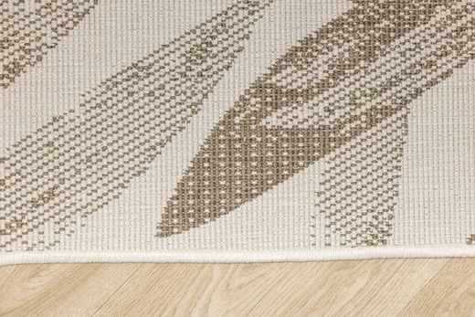 Dywan Dwustronny Sznurkowy Brussels 205768/10620 linen Jasny Beż Krem Liście Outdoor