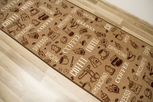 Antypoślizgowy Chodnik Coffee 04 Brąz Beż szerokość 100 cm