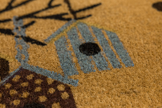 Antypoślizgowa Wycieraczka Kokosowa Kolor Home Budki Ciemne