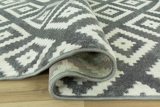 Chodnik Rainbow szare romby 11212/190 szerokość 70 cm