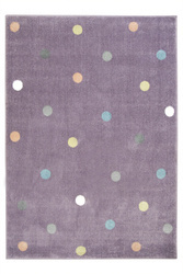 Dywan Dziecięcy Lima C275A lila/rose Kropki Fiolet