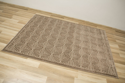 Dywan Teno F0336 Brown Geometria Trójkąty Brąz Beż