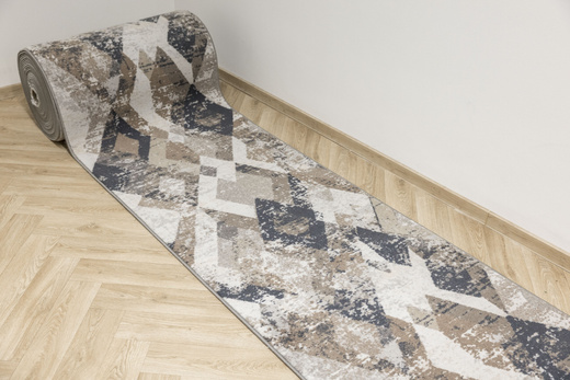 Chodnik Aqua Modena 04 Beż Szary Romby szerokość 67 cm