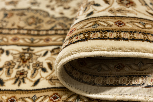 Owalny Dywan Super Rose 3792A cream/cream O Ornament Kwiaty Krem Beż