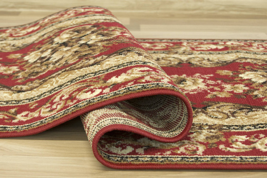 Chodnik Gold 235/22 bordowy szerokość 100 cm