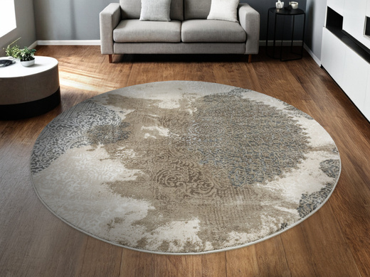 Okrągły Dywan Galya GAK11C grey/brown Beż Szary Boutique