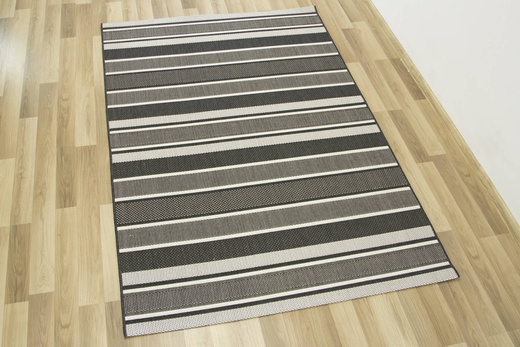 Dywan Sznurkowy Split 48118/690 Grafit Krem Pasy